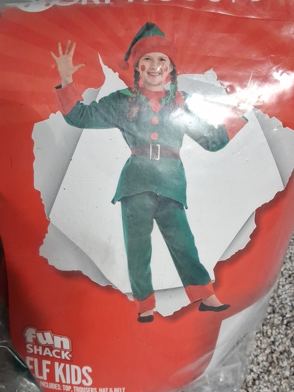 Morphe Green and Red Kids Elf Costume